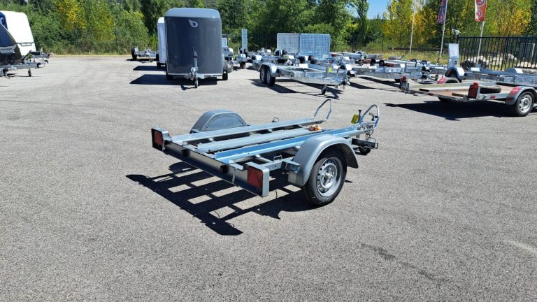remorque porte moto 2 rails motos location à louer pas cher lussan uzès alès