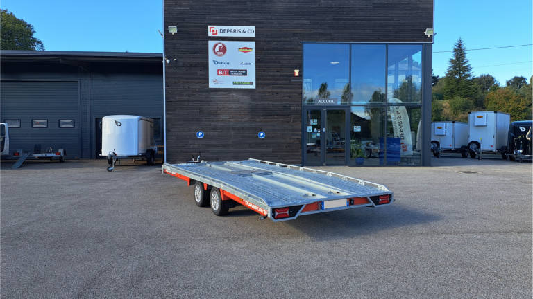 Location Porte Voiture 3500 kg loc remorque porte ouvert voiture brian james trailers T Transporter 3t5 Lussan Uzès Nîmes Alès Bagnols Montpellier Avignon Location